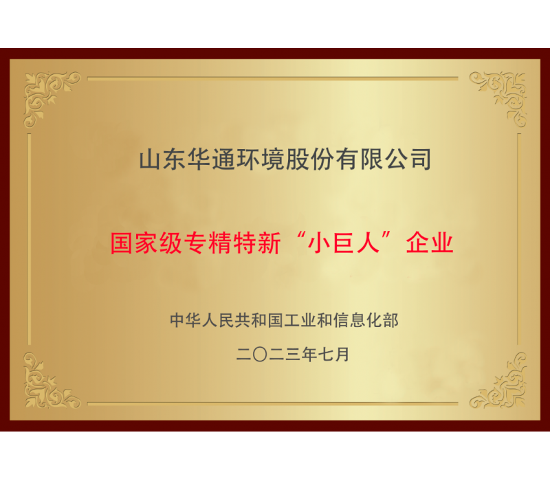 国家级专精特新“小巨人”